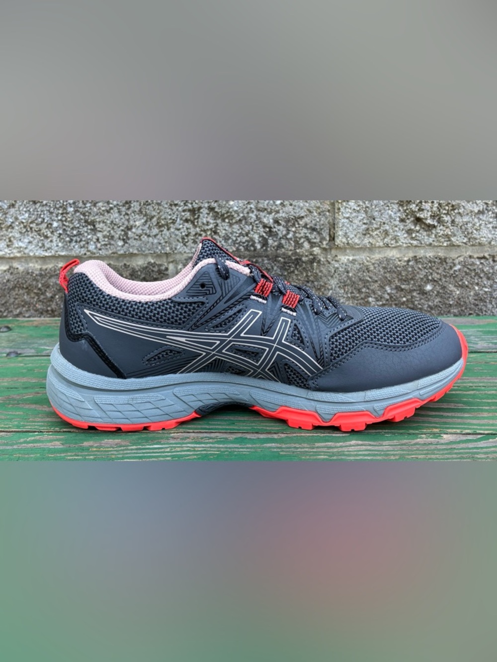 Asics Gel Venture 8 Womens US Sz 8 Running Athletic Shoes Gray Coral Sneakers